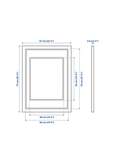 Ikea Edsbruk Beyaz Çerçeve 50x70 Cm Beyaz