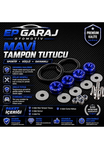 Üniversal Mavi Tampon Tutucu Sportif Ve Güçlü Tasarım