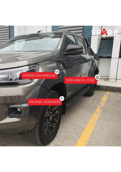 Toyota Hilux 2021- Yılı Ve Sonrası Uyumlu Yarasa Kapı Kaplama 4 Parça
