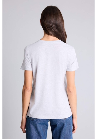 Defacto Baskılı Gri Kadın T-shirt H2144ax/gr93 Gri