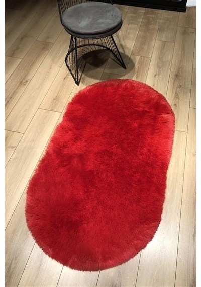 Doğuş Peluş Oval Post Halı Tavşan Kırmızı