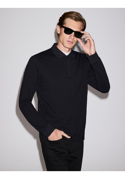 Pierre Cardin Siyah Slim Fit Basic Sweatshirt 50334013-vr046