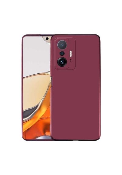 Xiaomi Mi 11t - Mi 11t Pro Uyumlu Kamera Korumalı Renkli Esnek Silikon Kılıf Col653-mürdüm
