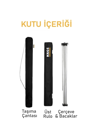 Haegs Ultralight Katlanır Kamp Masası, Piknik, Bbq, Balıkçılık, Avcılık, Plaj İçin Masa Orta Gri