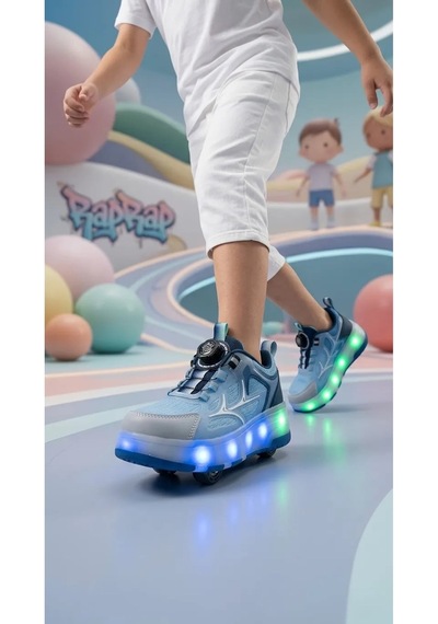 Marco Kids Mavi Çocuk Tekerlekli Paten Spor Ayakkabı