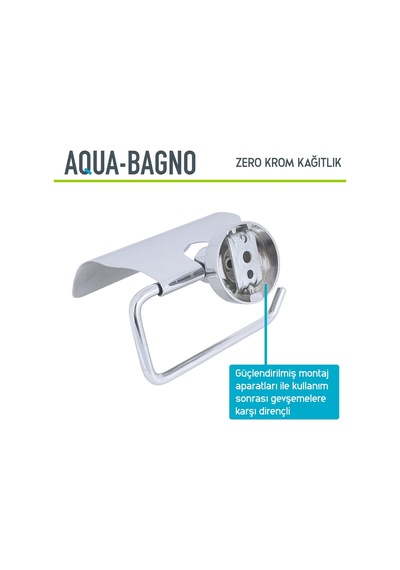 Aqua Bagno Zero Tuvalet Kağıtlığı - Parlak Krom