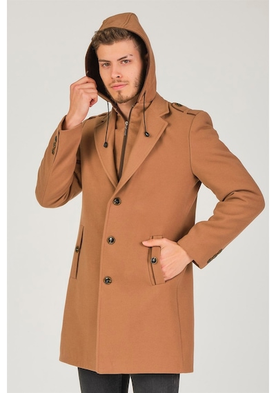 Plt8406 Dewberry Erkek Palto-camel Camel