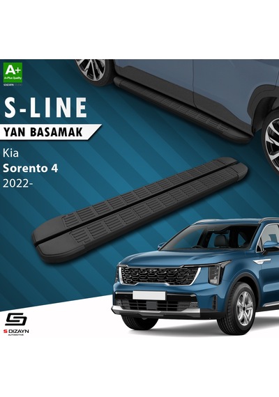S-dizayn Kia Sorento 4 S-line Siyah Yan Basamak 183 Cm 2022 Üzeri A+ Kalite