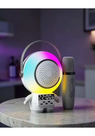 Kablosuz Karaoke Mikrofon Seti 2 Adet + Bluetooth Speaker Model: 0