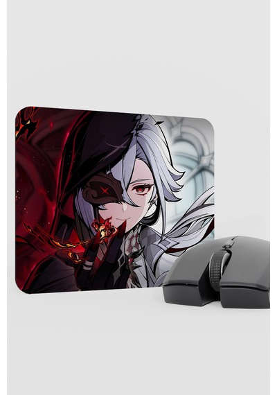 Arlecchino Genshin Impact Anime Gacha V1 - 22x18 Gaming Mouse Pad Fare Altlığı