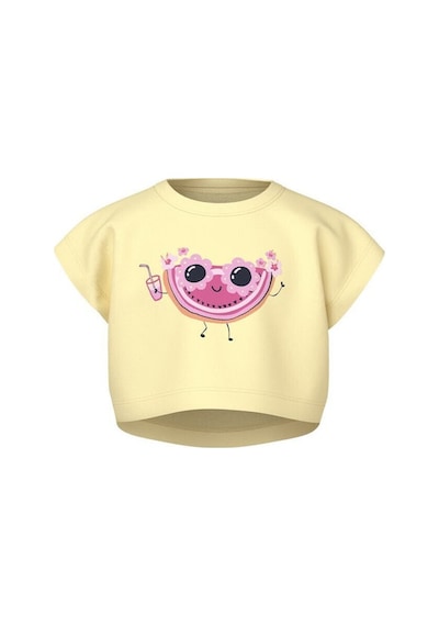 Name It Nmfvıima Capsl Kız Çocuk Crop T-shirt 13228148 Sarı