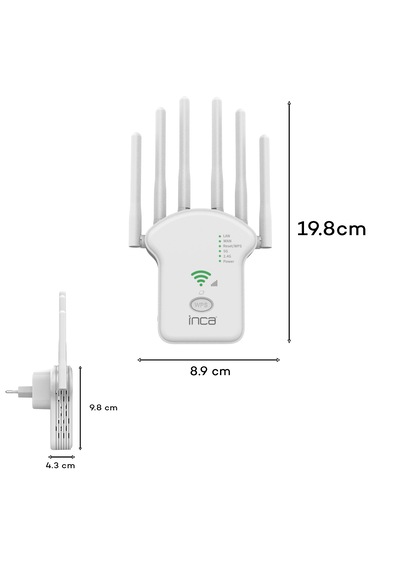 Inca Ire-1200 1200mbps Wi-fi Sinyal Güçlendirici Menzil Genişletici Repeater Dual Band