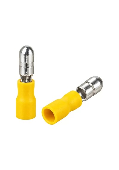 Powermaster Pm-39082 4-6mm2 Kesit 25x7x5mm Soket Sarı İzoleli Kablo Pabucu 100'lü Paket