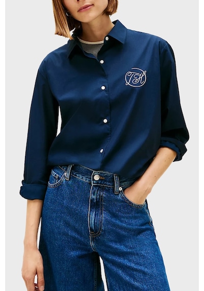 Tommy Hilfiger Bayan Gömlek Ww0ww48190 C1g Lacivert Lacivert