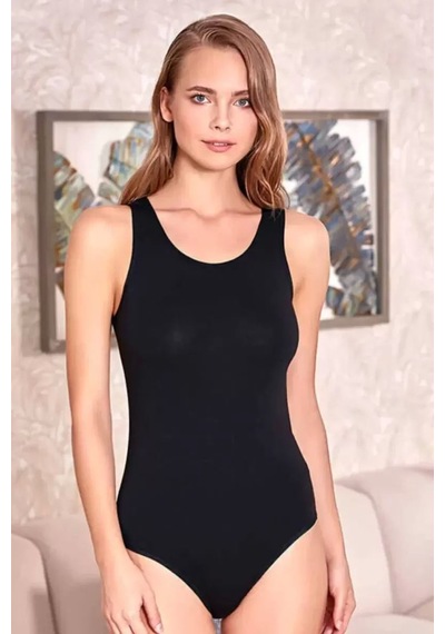 Najmaddin.com Beru Kadın Geniş Askılı Çıtçıtlı Kancalı Body Siyah 2084b Çok Renkli