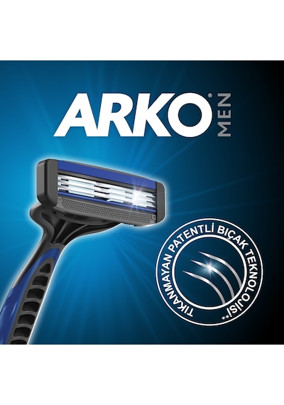 Arko Men Pro 3 Bıçaklı Erkek Tıraş Bıçağı 2 x 3'lü
