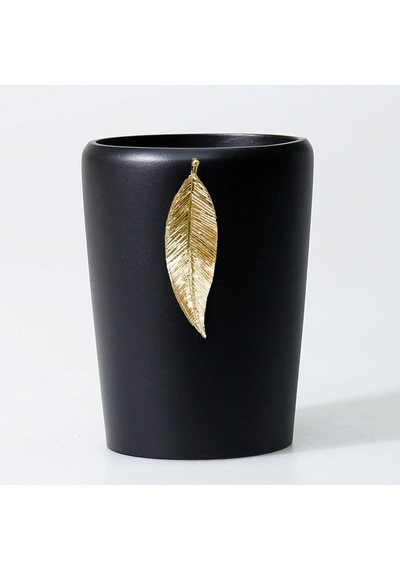 Leaf Sıvı Sabunluk Siyah Altın