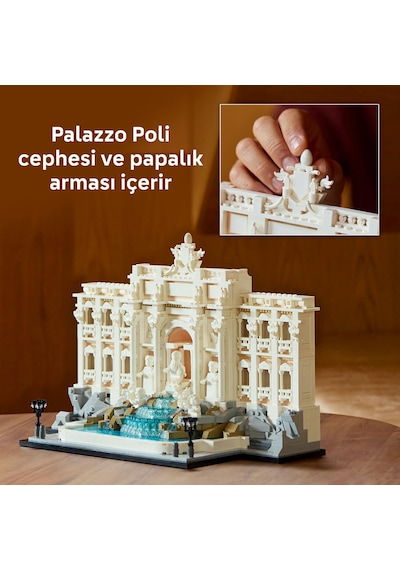 LEGO® Architecture Trevi Çeşmesi 21062 - Yetişkinler için Koleksiyonluk Seyahat Hatırası Yapım Seti (1880 Parça)