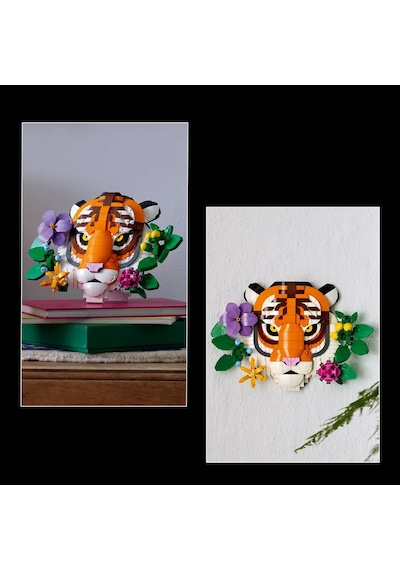 LEGO® Art Fauna Koleksiyonu – Kaplan 31217 - Yetişkinler için Çiçekli Dekoratif Model Yapım Seti (744 Parça)