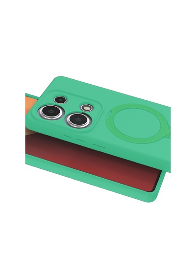 Xiaomi Redmi Note 13 Pro 4g Uyumlu Regal Magsafe Standlı Kapak - Yeşil