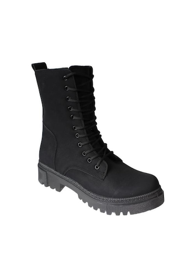 Yazkış Ayakkabı Yazkış Kadın Siyah Mat Cilt Bağcıklı Fermuaralı 18cm Bilekboyu Düz Termo Taban Postal Bot Siyah Yazkış Ayakkabı Yazkış Kadın Siyah Mat Cilt Bağcıklı Fermuaralı 18cm Bilekboyu Düz Termo Taban Postal Bot Siyah