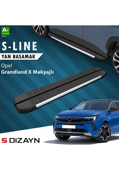 S-dizayn Opel Grandland X Makyajlı Hybrid S-line Aluminyum Yan Basamak 183 Cm 2021-2024 A+ Kalite
