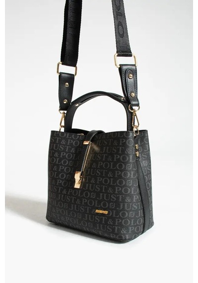 Just Polo Kadın Günlük Kullanıma Uygun Uzun Askılı Şık El & Omuz Çantası Shoulder Bag Siyah