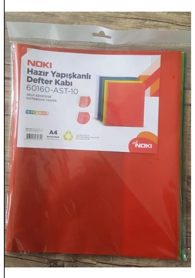 Hazır Yapışkanlı Kitap Kabı 10 Lu Renkli 60160-ast-10 1 Paket 10 Adet