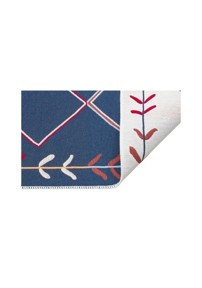 Multy Cream Yıkanabilir Çift Taraflı Modern Desenli Dokuma Kilim