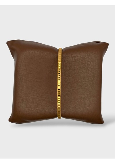 Arnes Jewelry Çelik 22 Ayar Altın Kaplama Desenli Ajda Bilezik - 1 Adet 20 Cm Ar621nes Gold