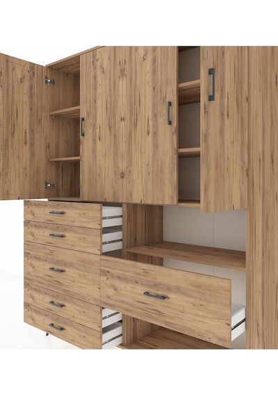Hyperion Gardrop 7 Raflı 6 Çekmeceli 4 Kapaklı 176x44x221 Çam-çam Çam Hyperion Gardrop 7 Raflı 6 Çekmeceli 4 Kapaklı 176x44x221 Çam-çam Çam