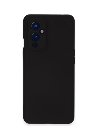 One Plus 9 Kılıf Nano İçi Kadife Silikon - Siyah Sıyah