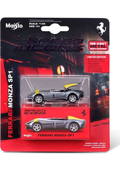 Speed Icons 1:64 Ferrari Monza Sp1 Gri Renksiz