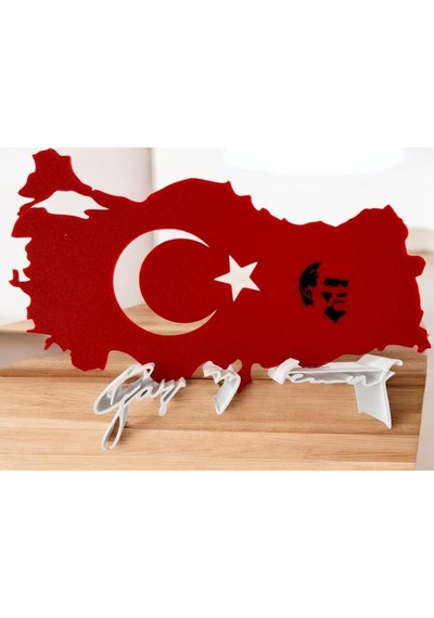 Atatürk Ve Türk Bayrağı 3d Dekoratif Biblo -