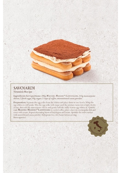 Chacha Home Savoiardi Orijinal İtalyan Kedi Dili Bisküvi 200 Gr - Premium Tiramisu Ve Pasta Bisküvisi