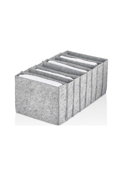 Serstil 8 Bölmeli Keçe Düzenleyici Organizer - Large Gri