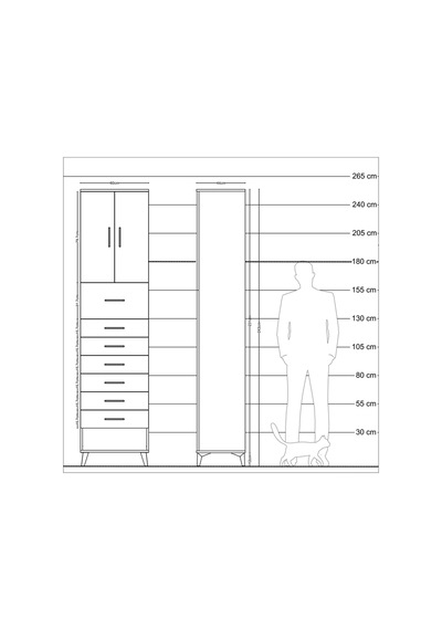 Hyperion Dolap 2 Raflı 7 Çekmeceli 2 Kapaklı 60x44x243 Çam-an... Çam Hyperion Dolap 2 Raflı 7 Çekmeceli 2 Kapaklı 60x44x243 Çam-an... Çam
