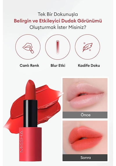 Yoğun Pigmentli, Blur Etkili, Nemli Kadife Bitişli Ruj Dare Rouge Velvet No.32 Scarlet Code No.32 Scarlet Code Diğer Yoğun Pigmentli, Blur Etkili, Nemli Kadife Bitişli Ruj Dare Rouge Velvet No.32 Scarlet Code No.32 Scarlet Code Diğer