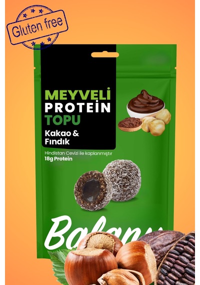 Meyveli Kakaolu & Fındıklı Protein Topları 110gr X3 Adet