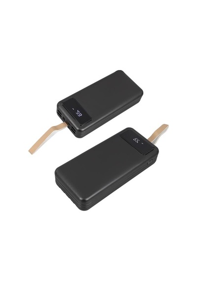 Powermaster K047-20 20000 Mah Dijital Göstergeli Powerbank Siyah