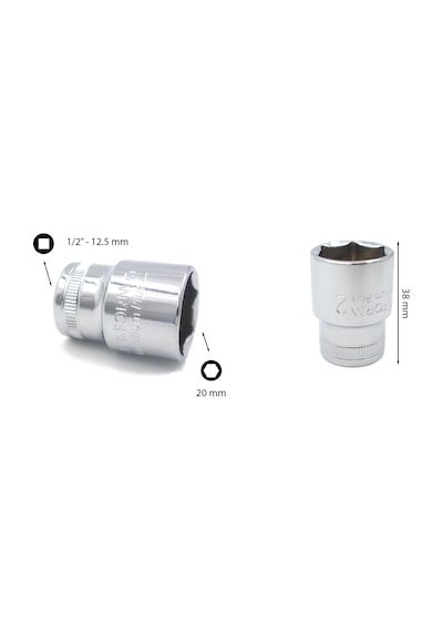 Ceta Form 20 mm 1/2” 6 Köşe Lokma Anahtar C22-H20
