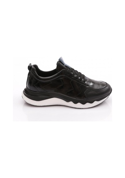 Dgn 744 Erkek Sneaker Ayakkabi Siyah Rugan