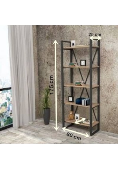 Güvendekoratif Metal Kitaplık Ofis Raf