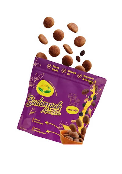 Trend Food Glutensiz, Şekersiz Hurma Suyu Bademli Tereyağlı Doğal Kurabiye 75 G Atıştırmalık