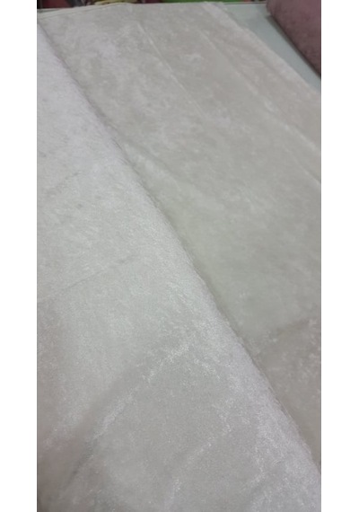 Kadife Likralı Krem Çok Amaçlı Kulanılan Kadife Kumaş