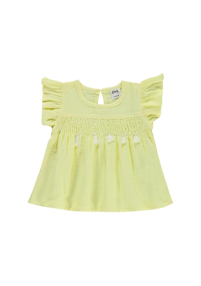 Civil Baby Gipeli Püsküllü 6-18 Ay Takım - Sarı Limon Sarı