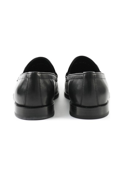 Tuna Hakiki Deri Siyah Loafer Erkek Ayakkabı Kösele Taban - K4502 Siyah