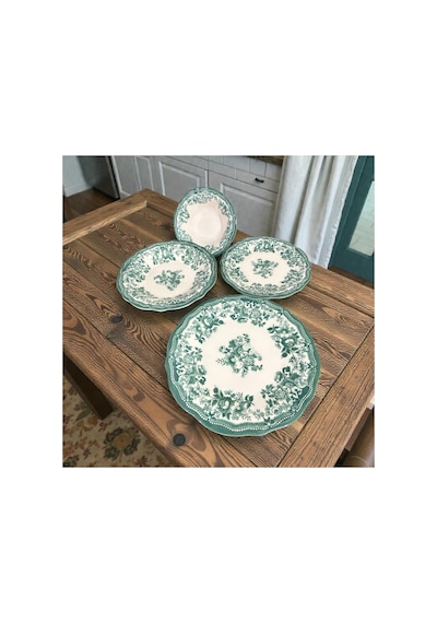 Porser Velour Green Fulya Yemek Seti 24 Parça Diğer