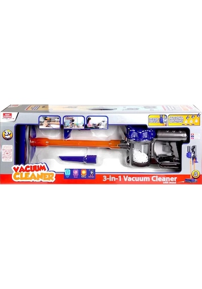 Vacuum Cleaner Pilli Kablosuz Oyuncak Dikey Standlı Elektrik Süpürgesi - 0282u