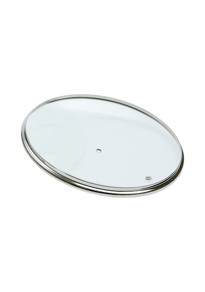 Cam Kapak Metal Çerçeveli Tencere Tava Kapağı 32 CM